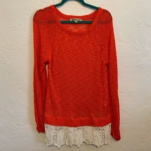 EUC Democracy Lace Bottom Sweater